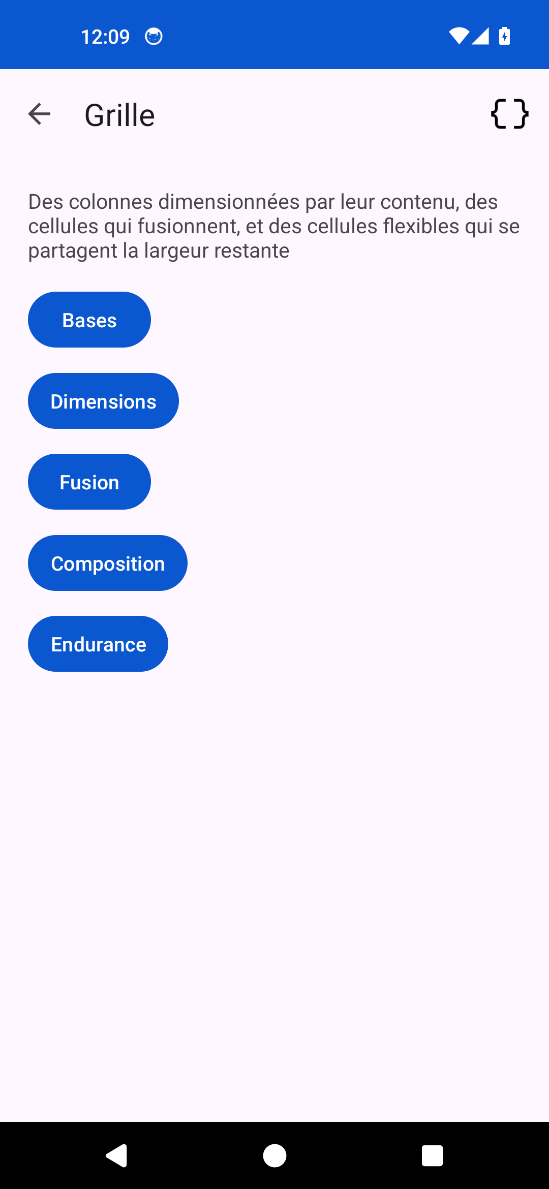 Grid — Android (Material)