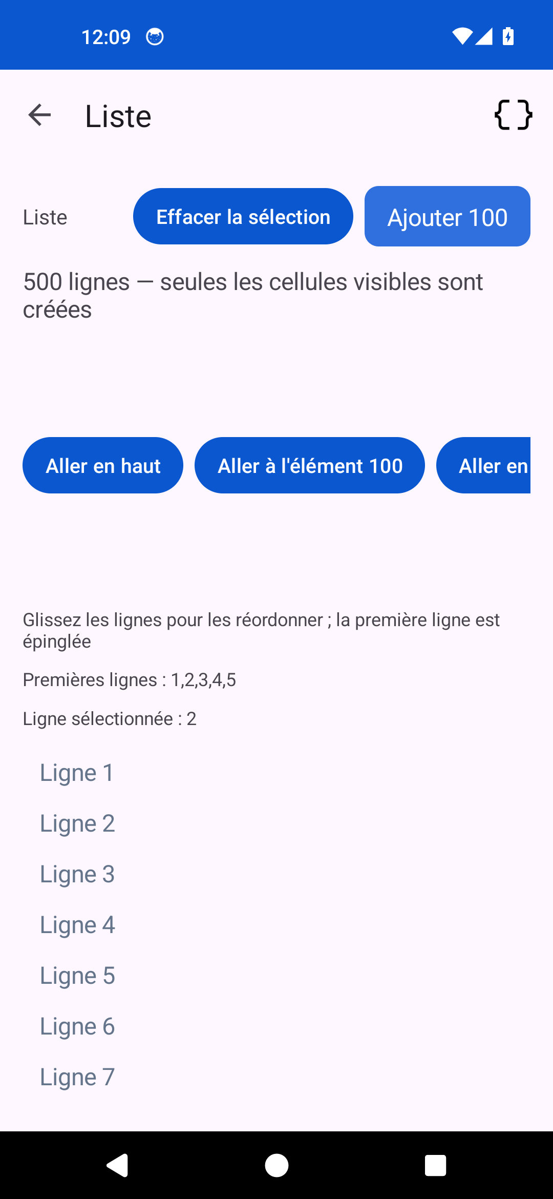 List — Android (Material)