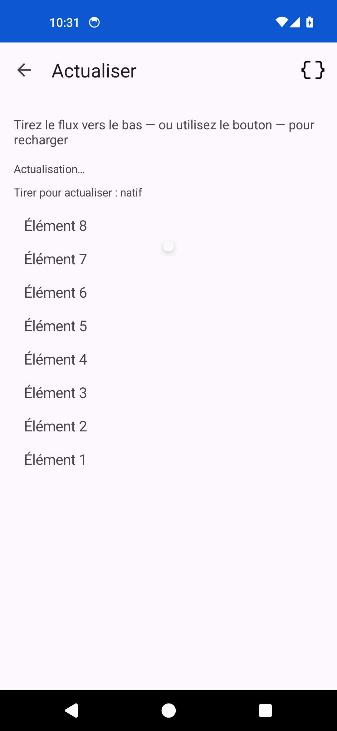 Refresh — Android (Material)