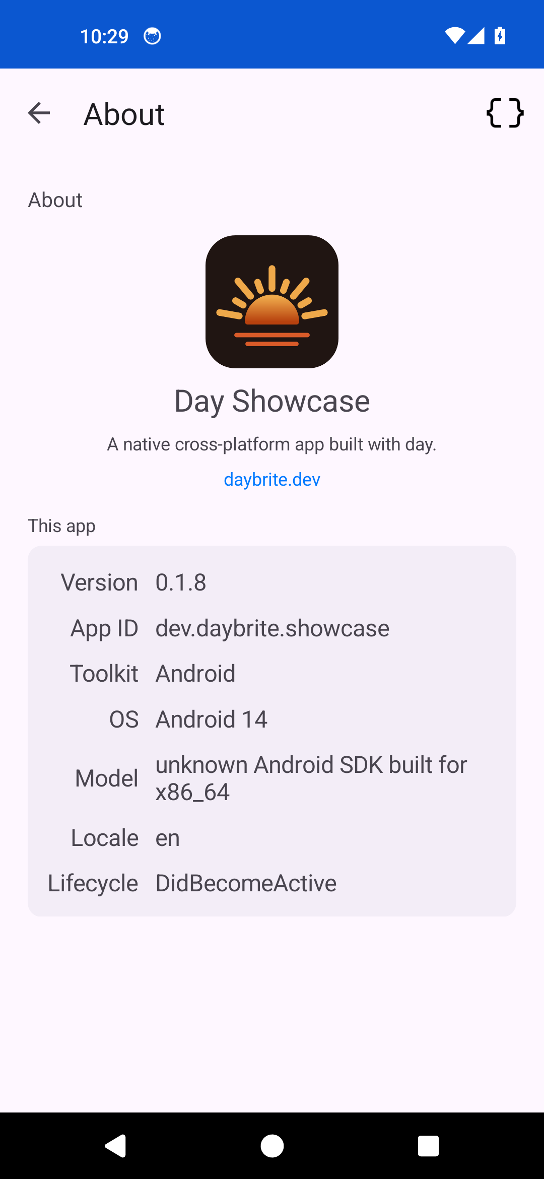 About — Android (Material)