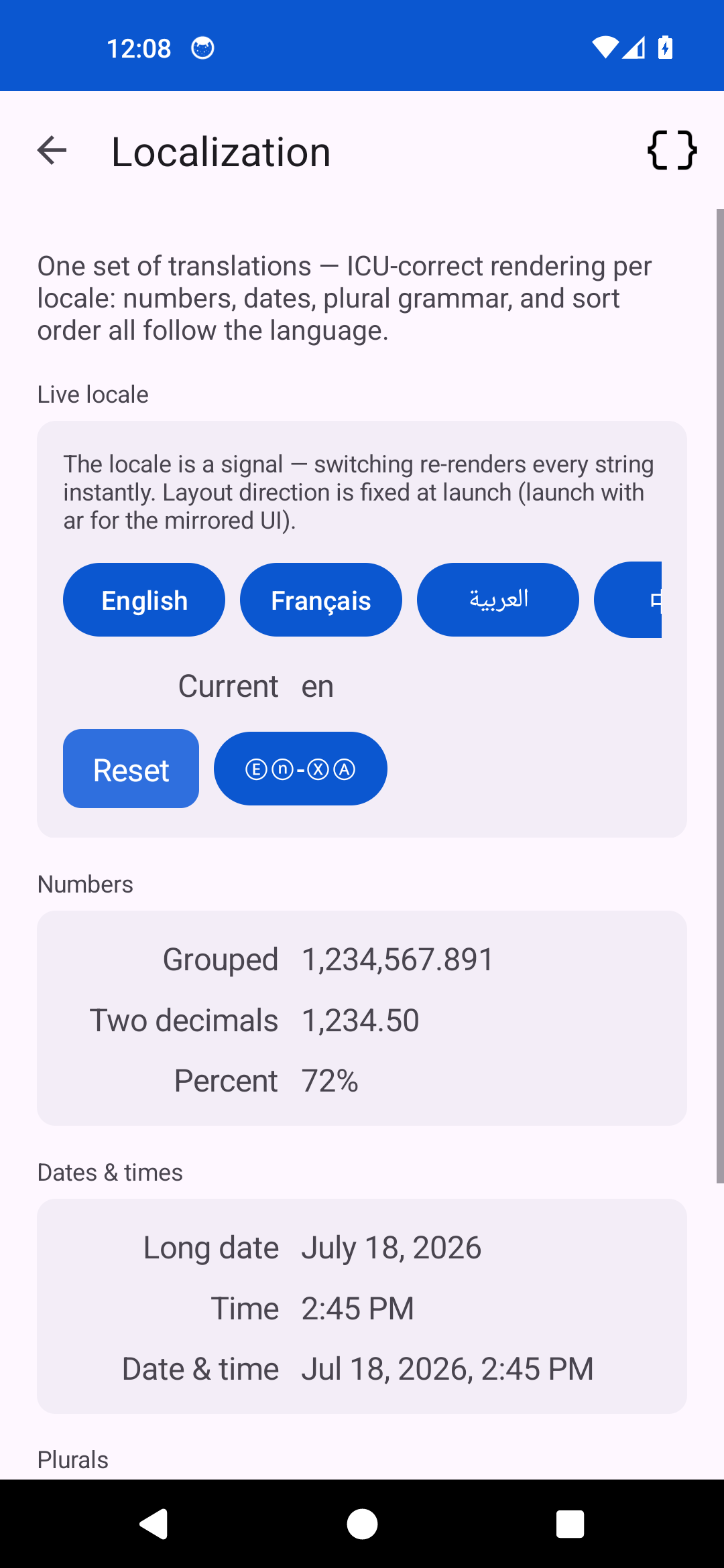 Localization — Android (Material)