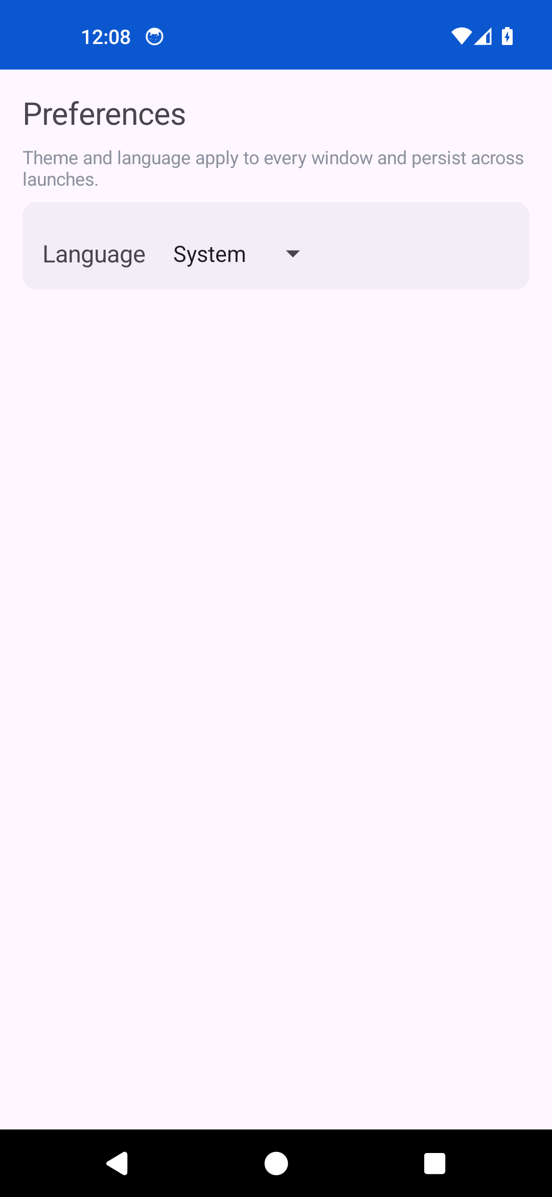 Preferences — Android (Material)