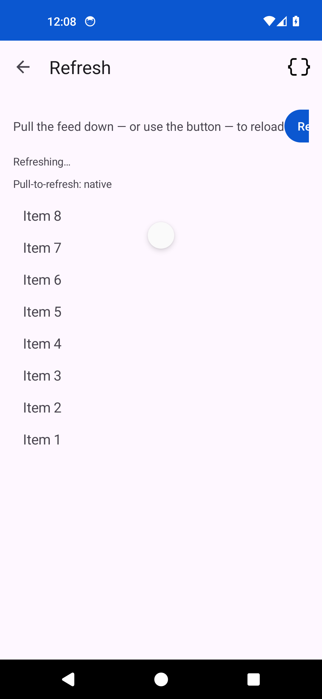 Refresh — Android (Material)