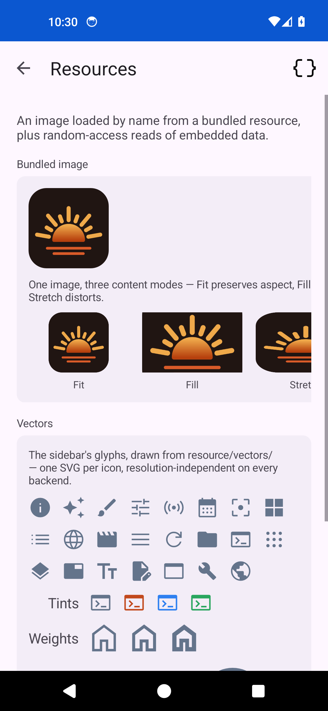 Resources — Android (Material)
