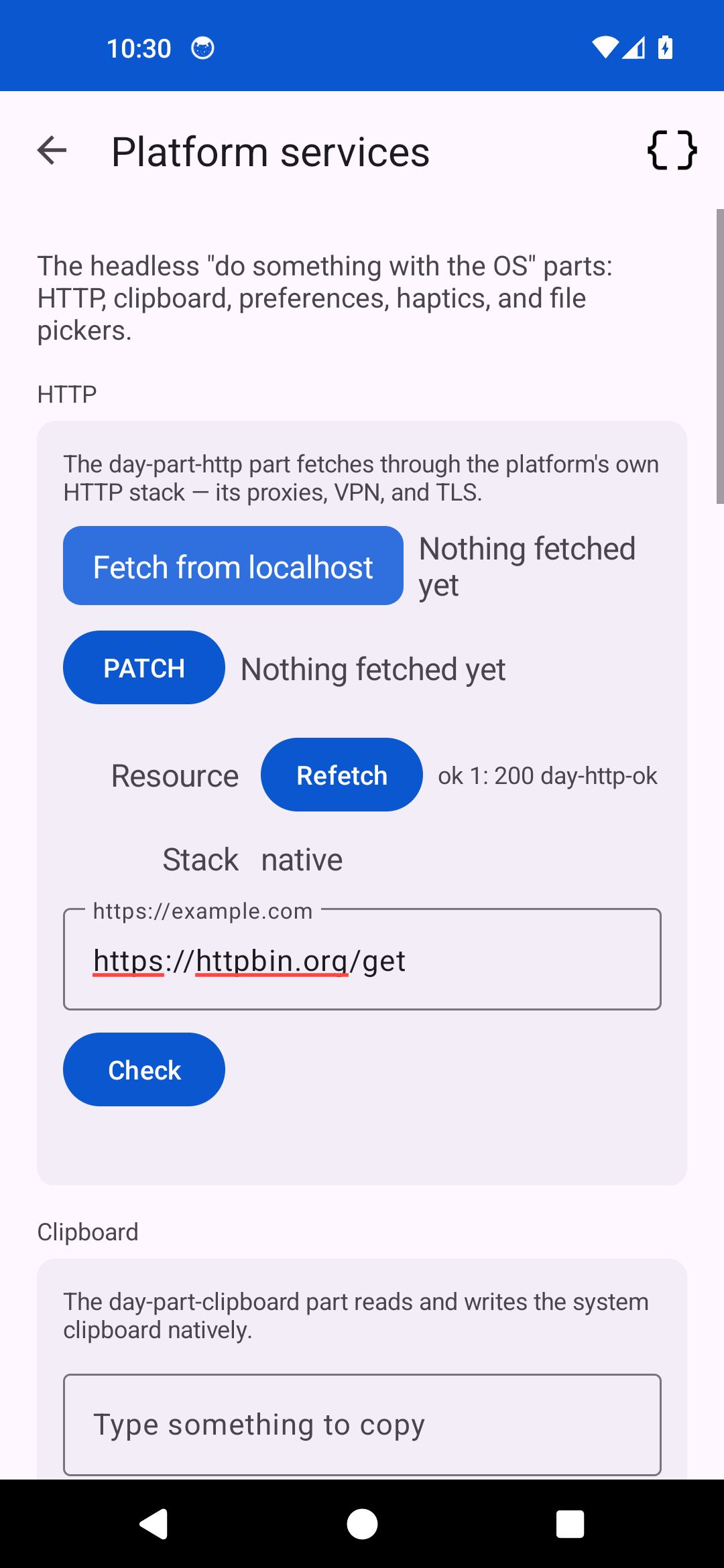 Services — Android (Material)