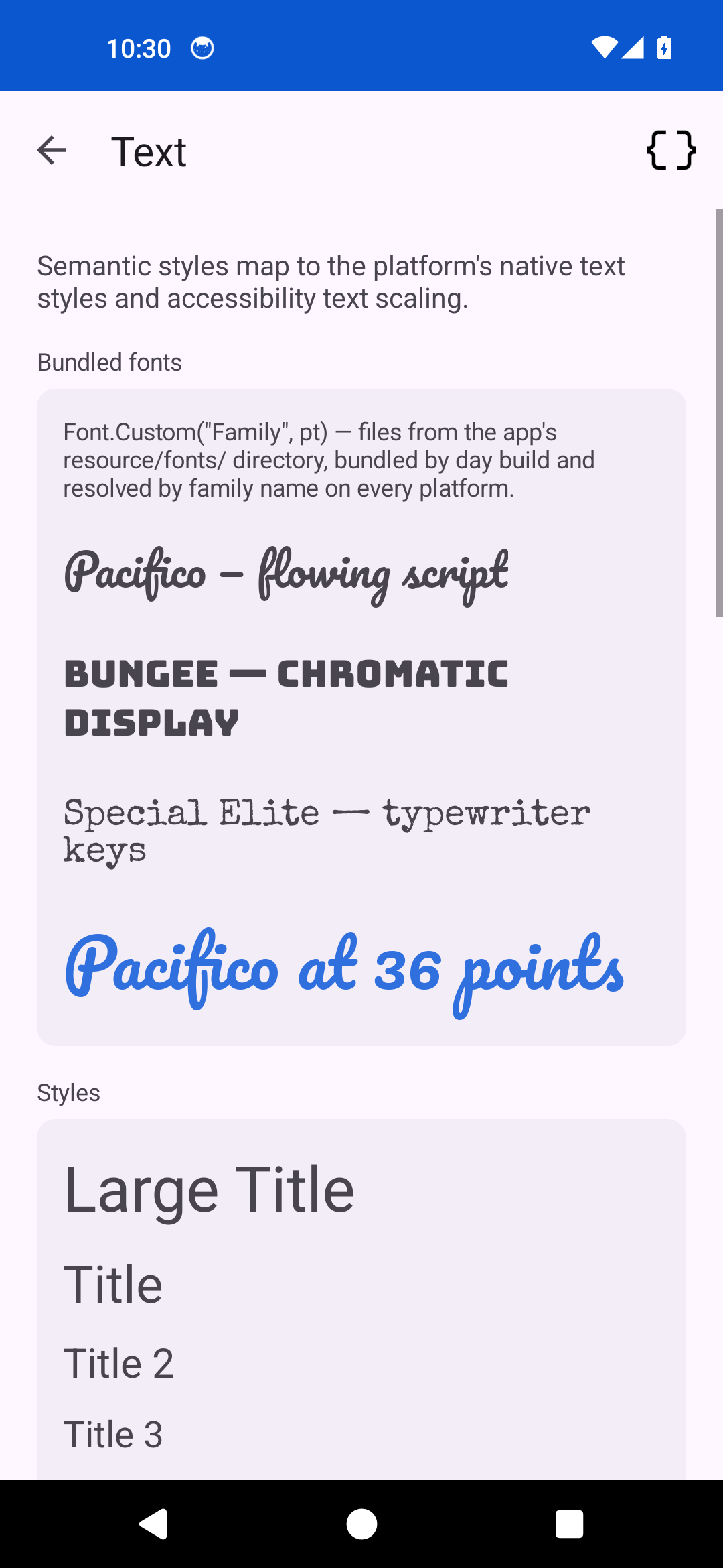 Text — Android (Material)