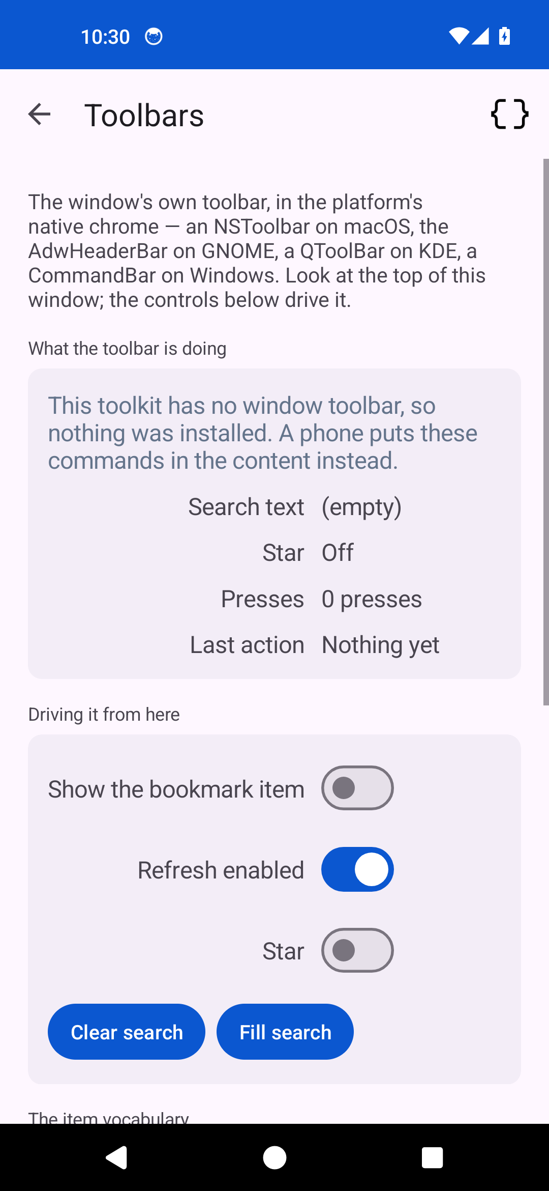 Toolbars — Android (Material)