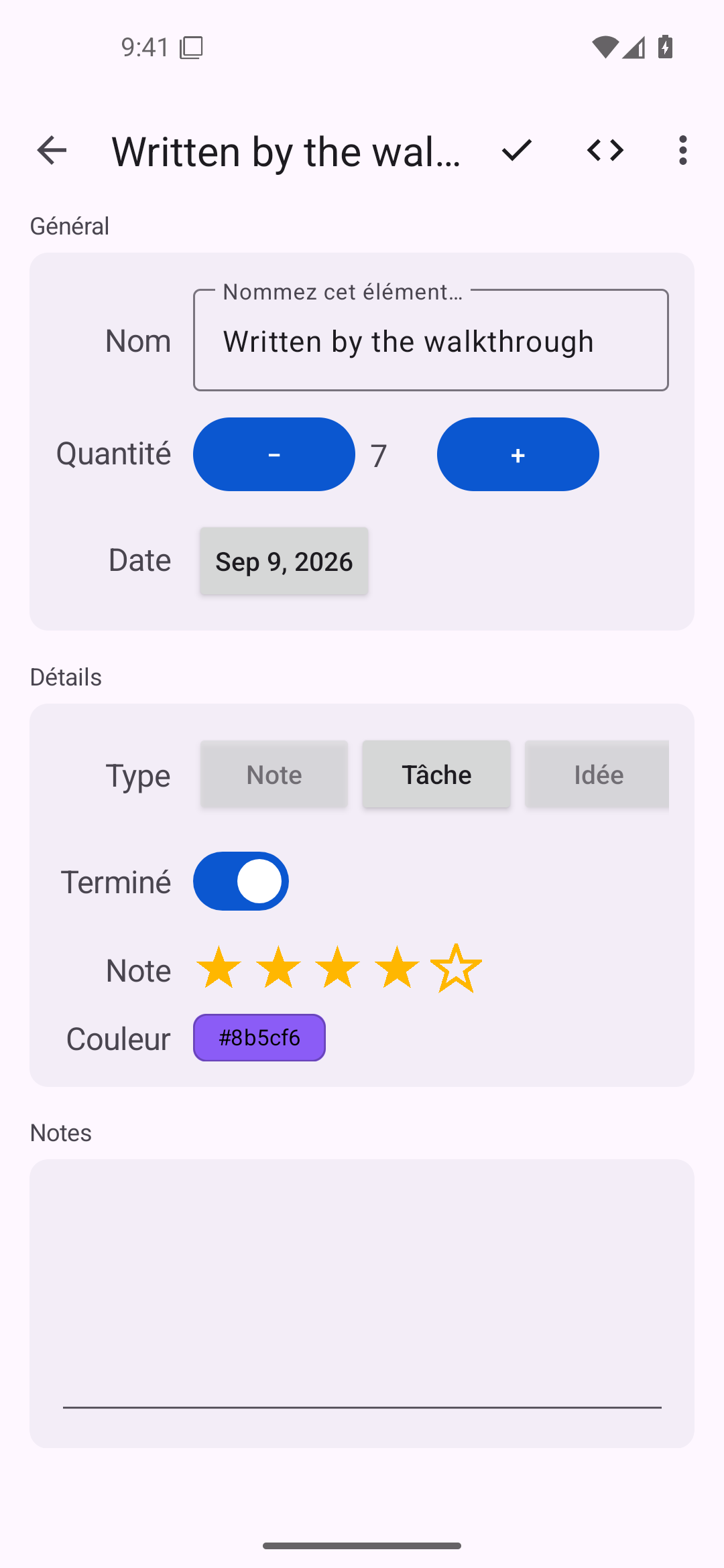 Liste de contenu — Android (Material) · Phone