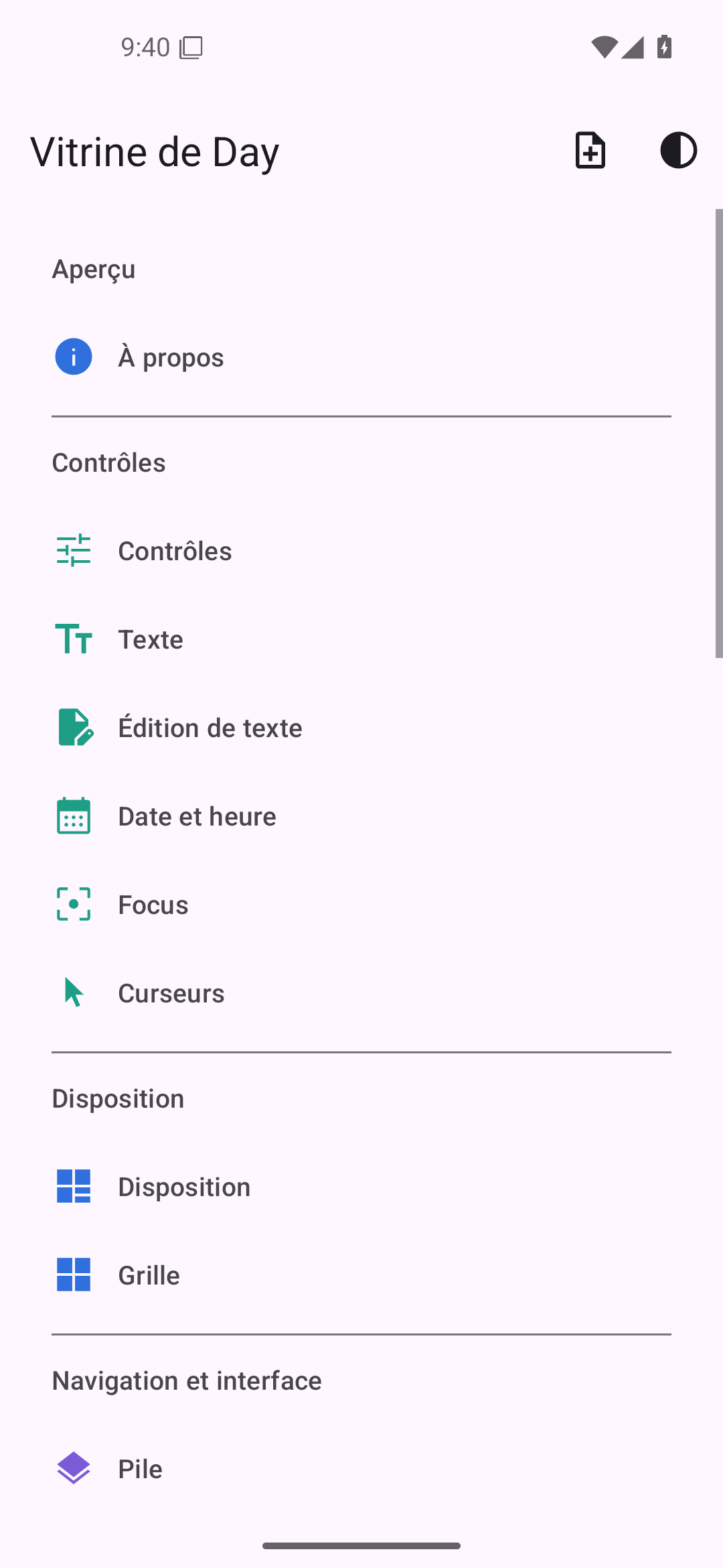 Accueil — Android (Material) · Phone