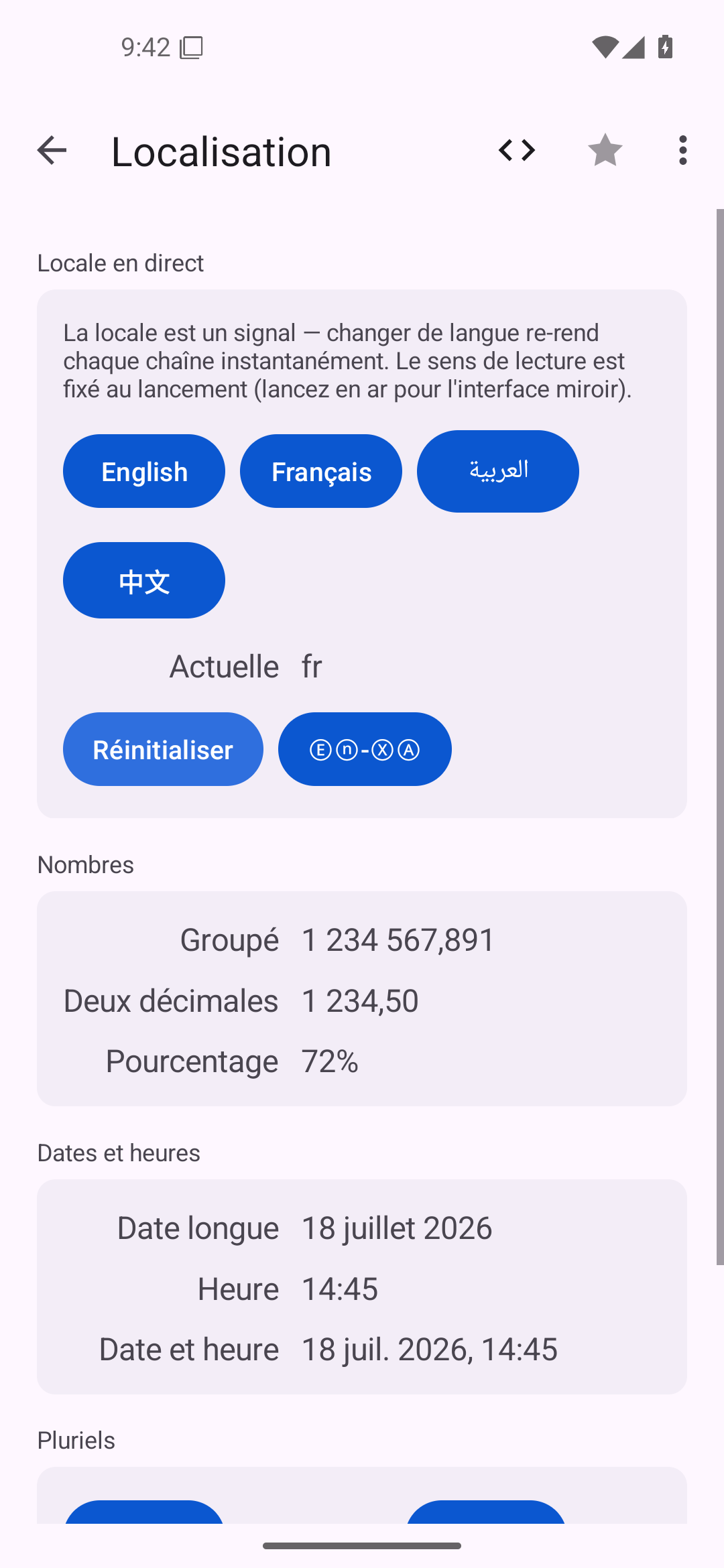 Localisation — Android (Material) · Phone