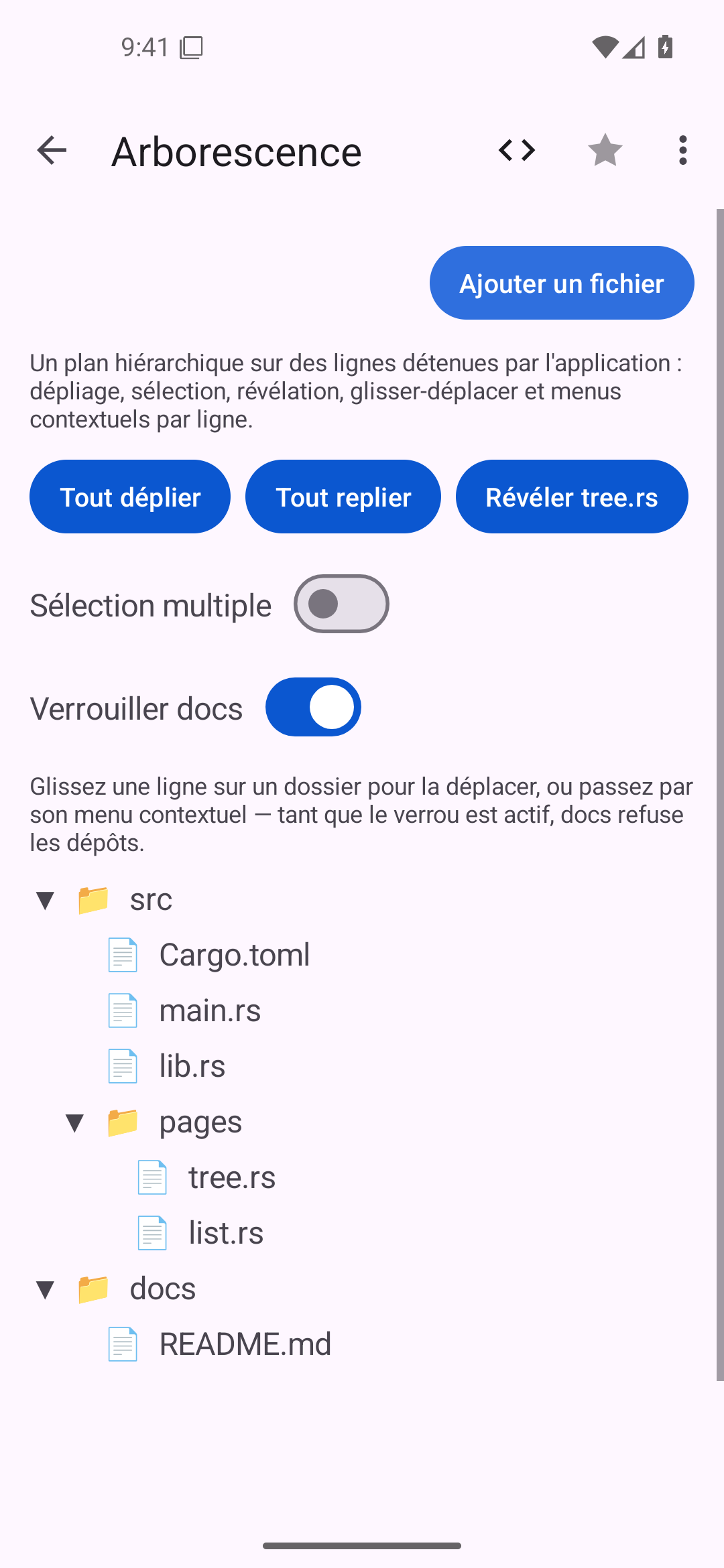 Arborescence — Android (Material) · Phone
