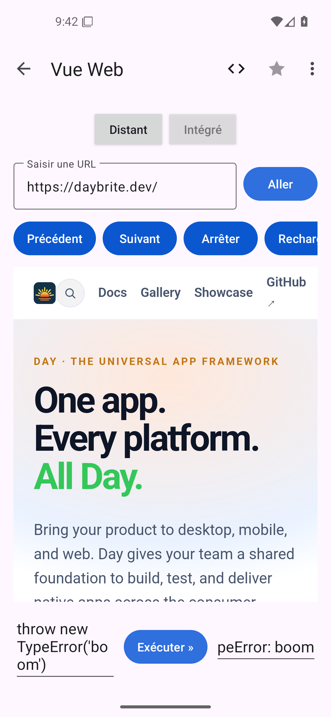 Vue Web — Android (Material) · Phone