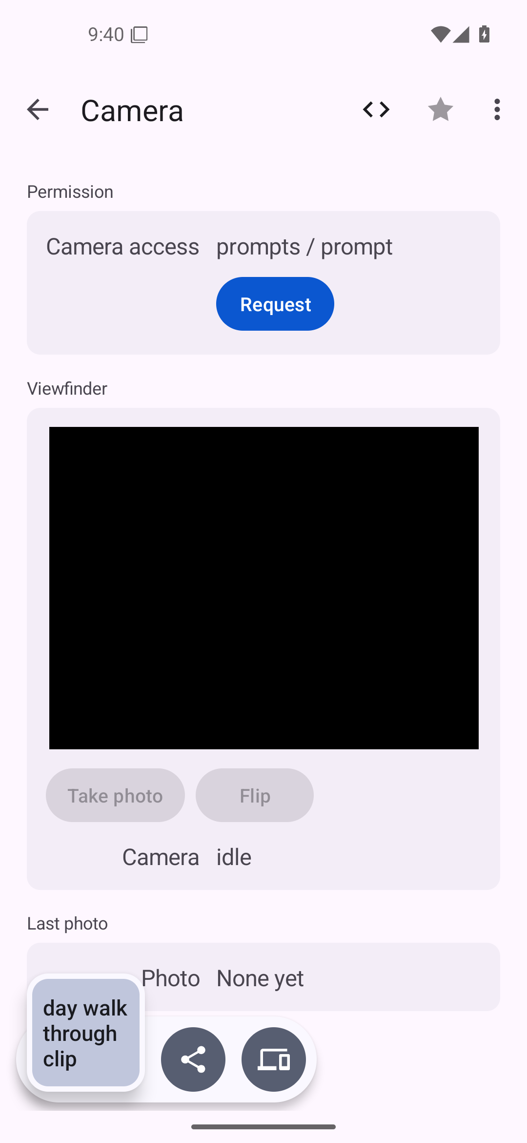 Camera — Android (Material) · Phone