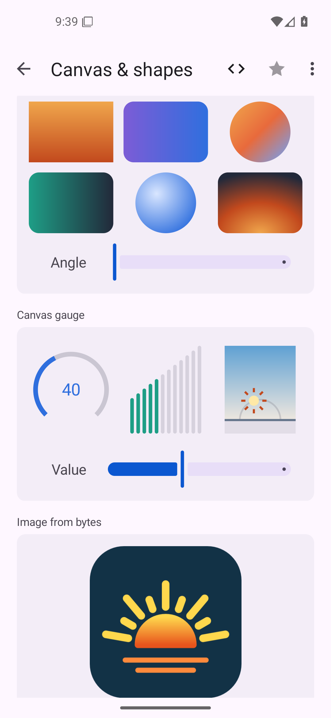 Canvas & shapes — Android (Material) · Phone