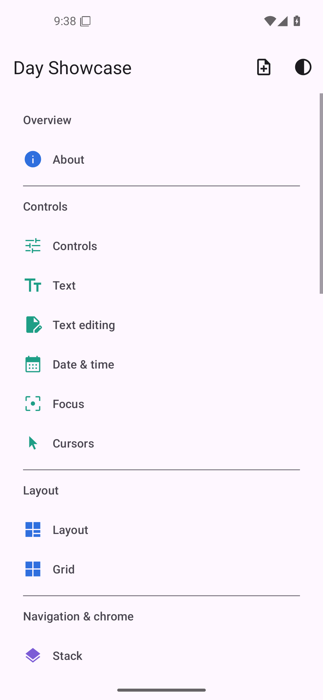Home — Android (Material) · Phone