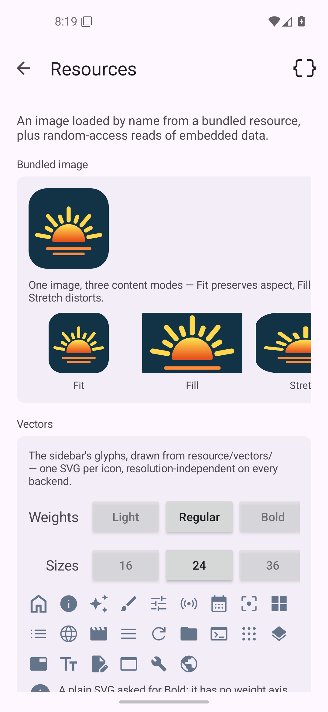 Resources, Android Android