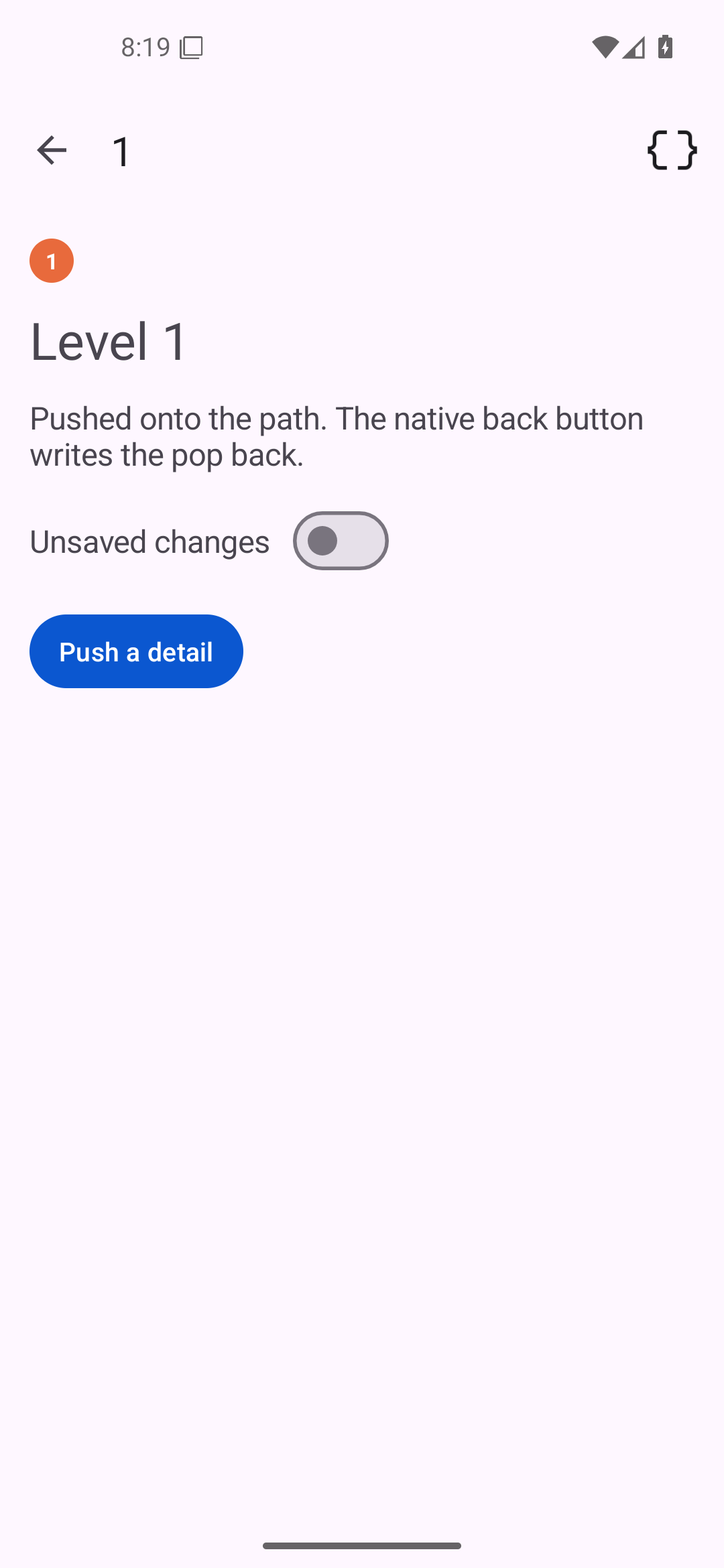 Stack, Android Android