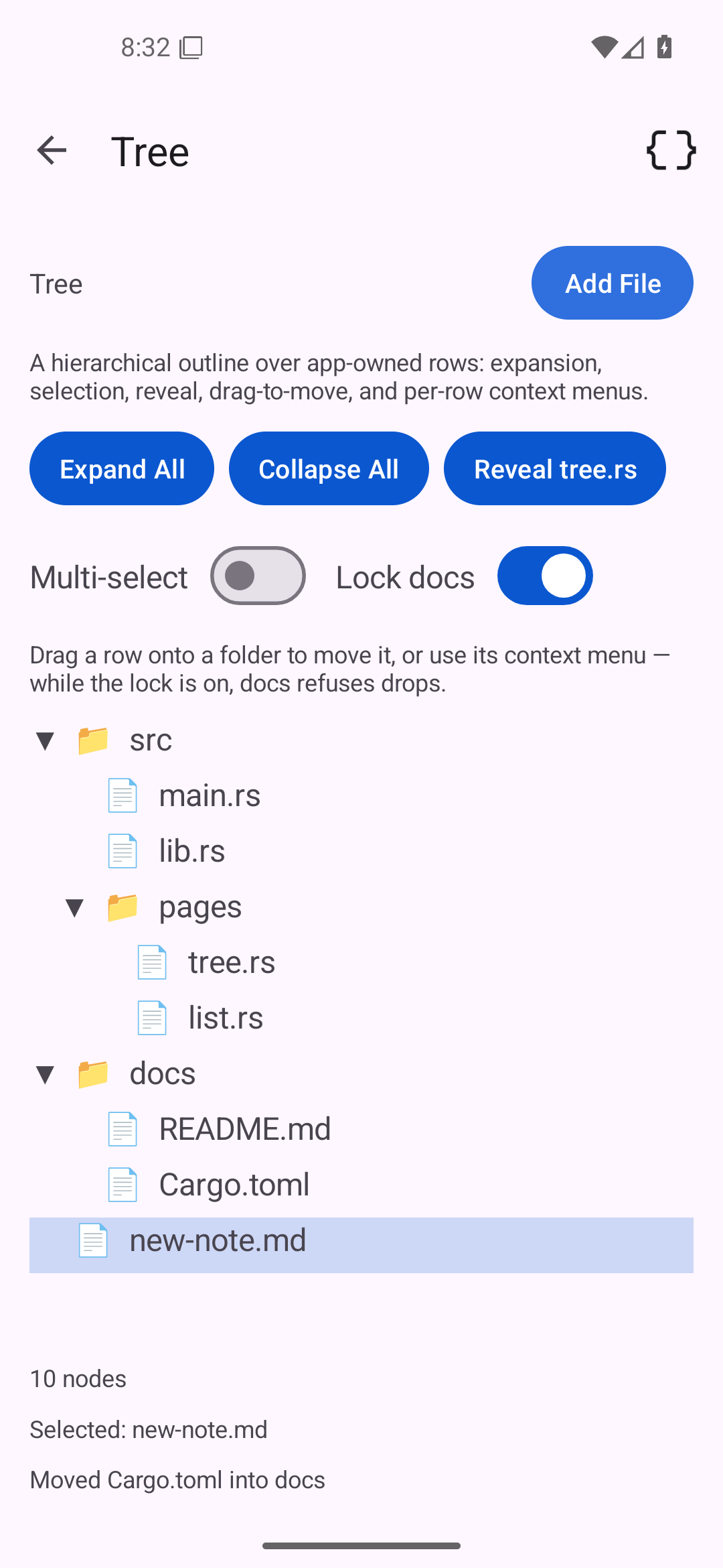 Tree · after the moves, Android Android