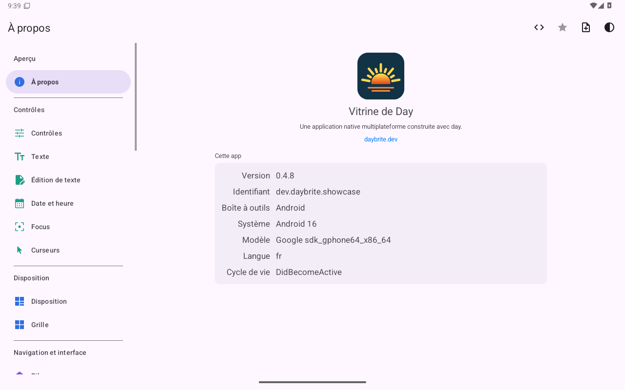 Accueil — Android (Material) · Tablet