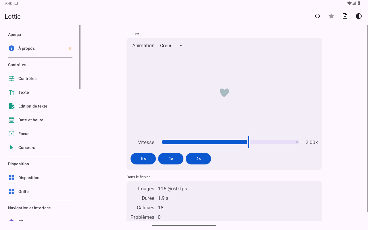 Lottie — Android (Material) · Tablet