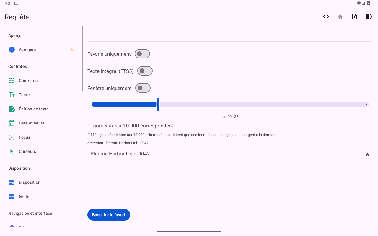 Requête — Android (Material) · Tablet