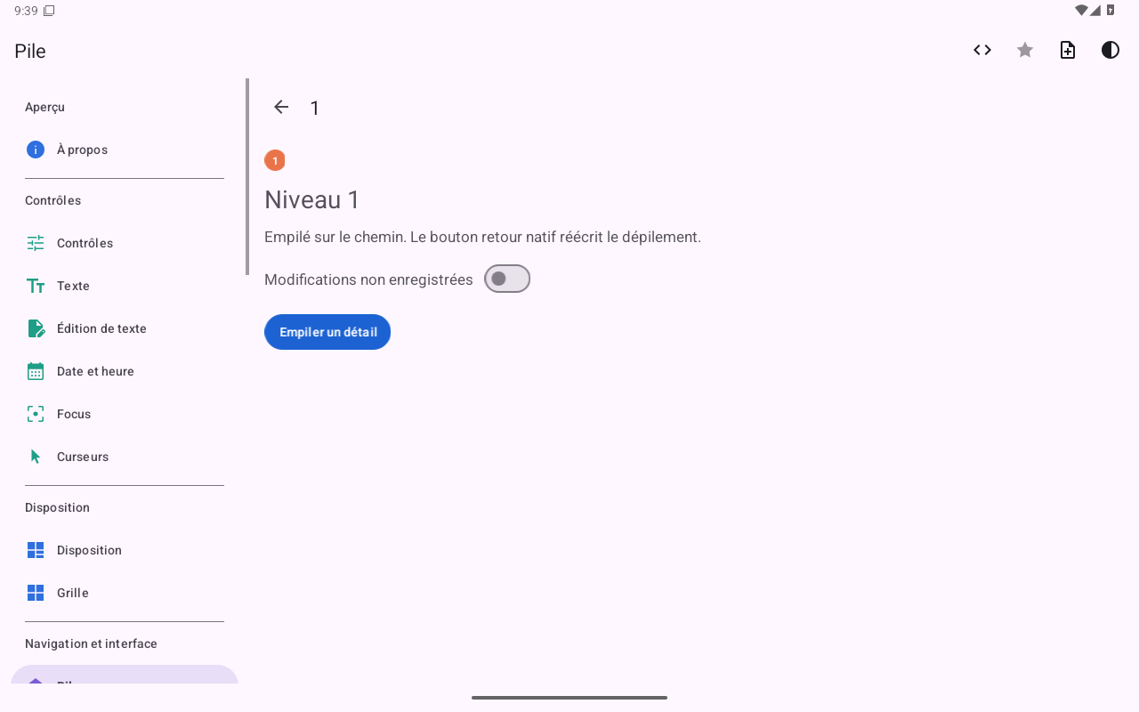 Pile — Android (Material) · Tablet