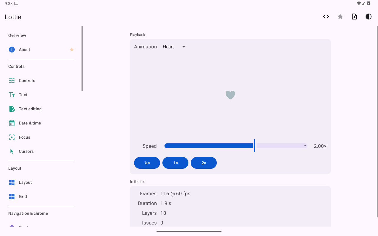 Lottie — Android (Material) · Tablet