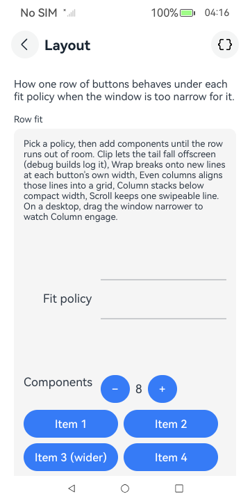 Layout · even columns, HarmonyOS ArkUI