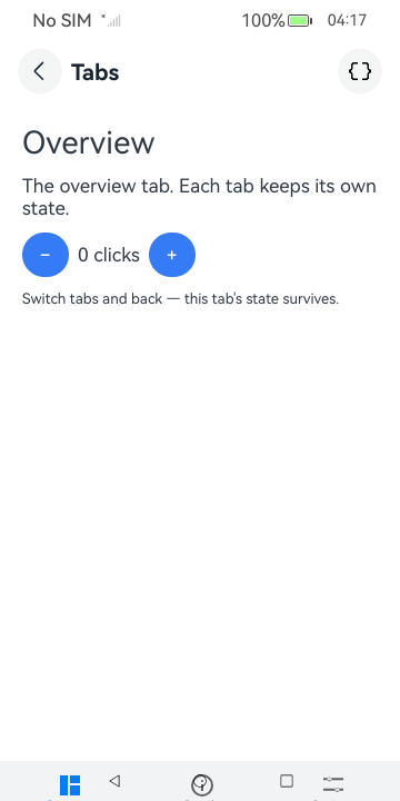 Tabs, HarmonyOS ArkUI