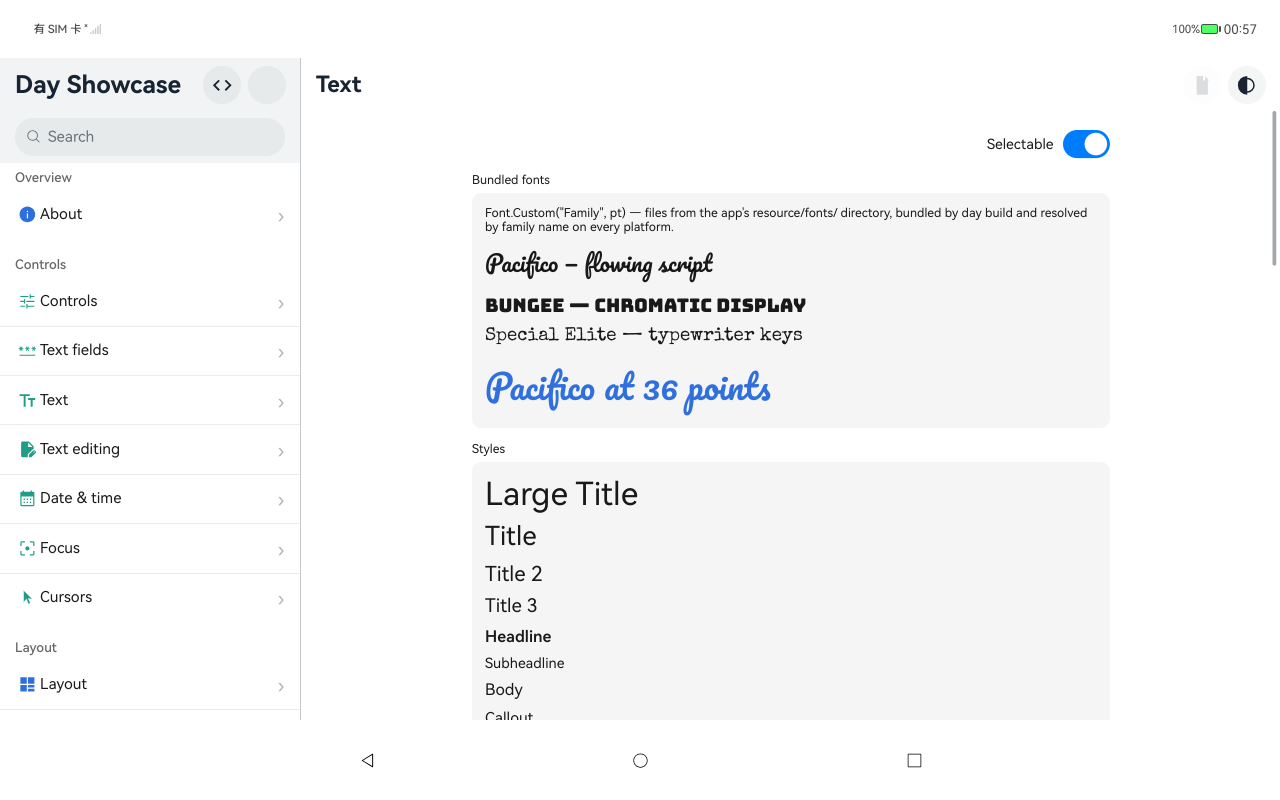 Day Showcase tablet screenshot 3 (en)