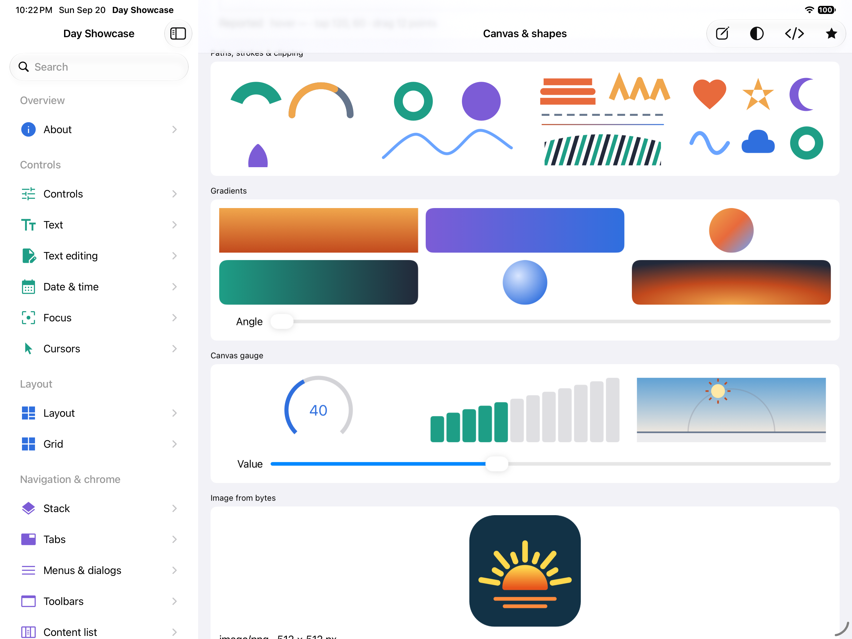 Canvas & shapes — iOS (UIKit) · iPad