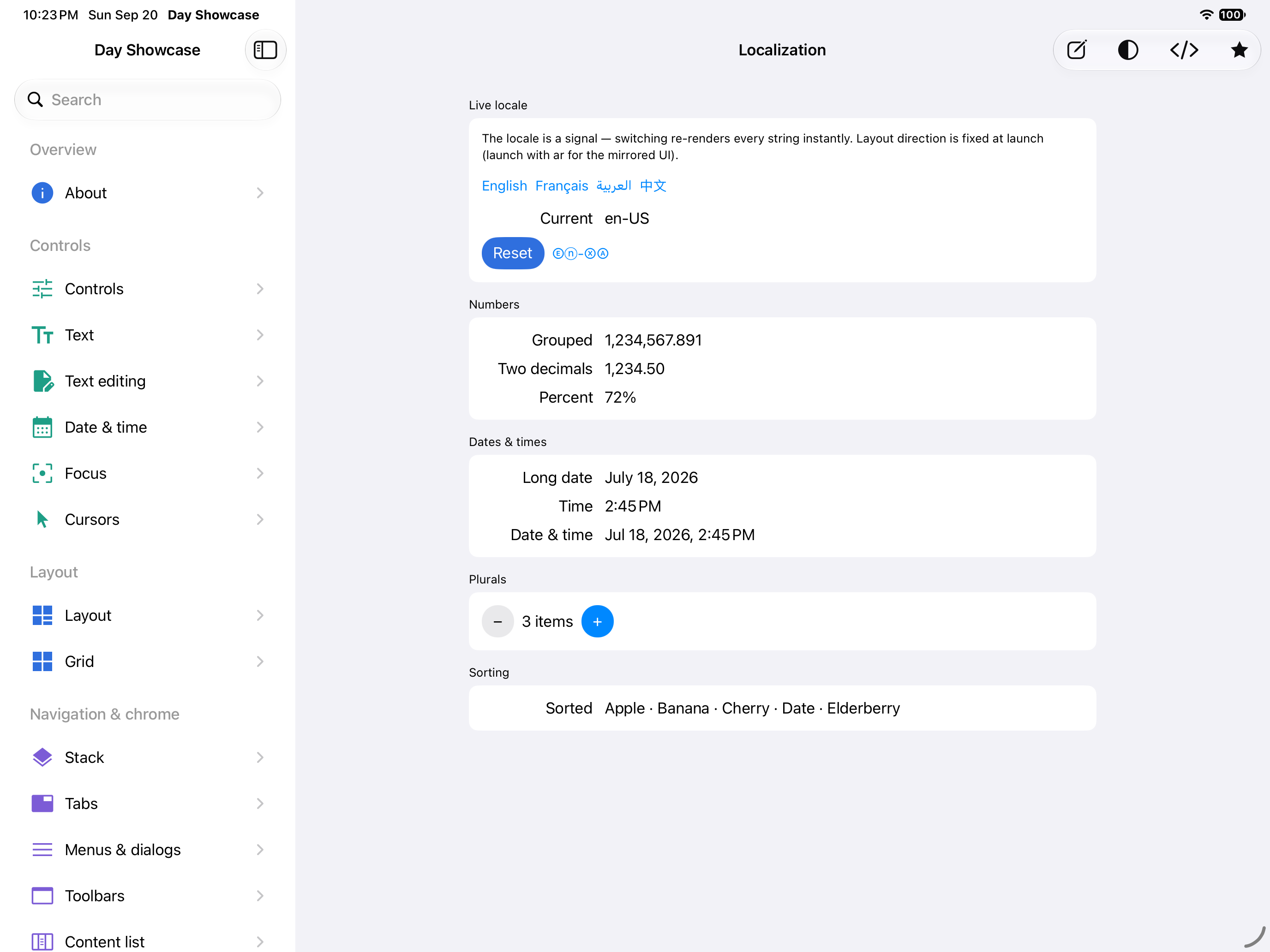 Localization — iOS (UIKit) · iPad