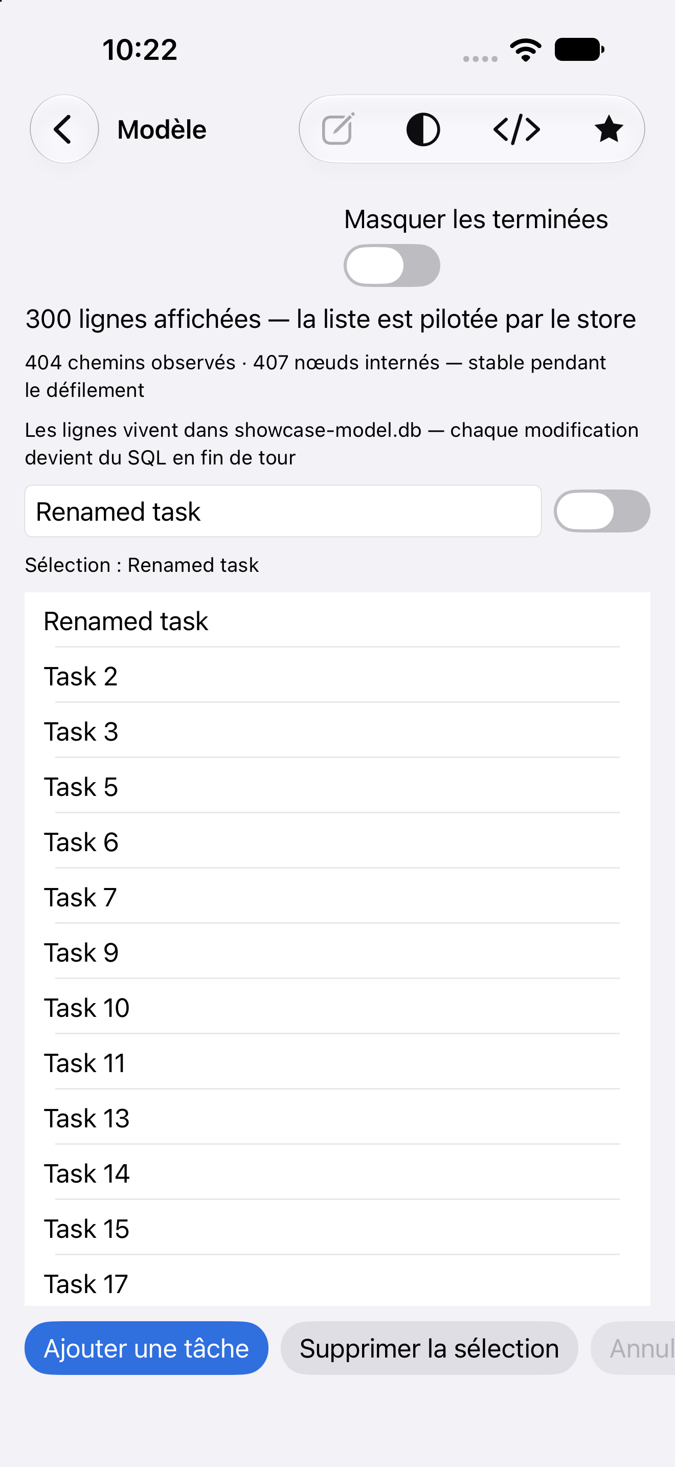 Modèle — iOS (UIKit) · iPhone