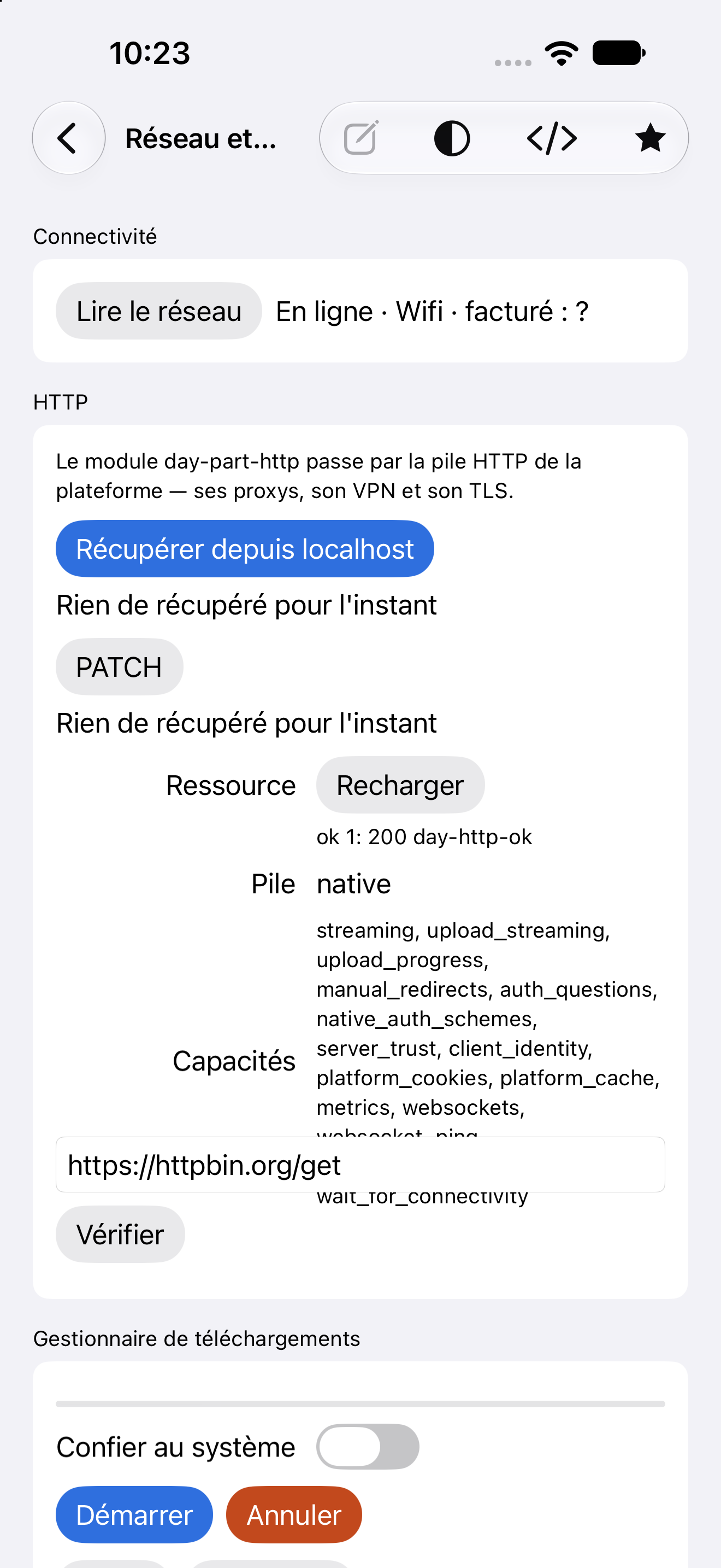Réseau et HTTP — iOS (UIKit) · iPhone