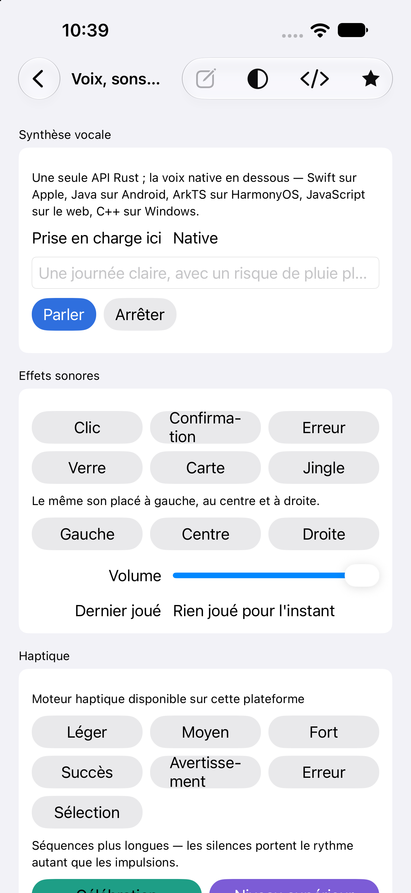 Voix — iOS (UIKit) · iPhone