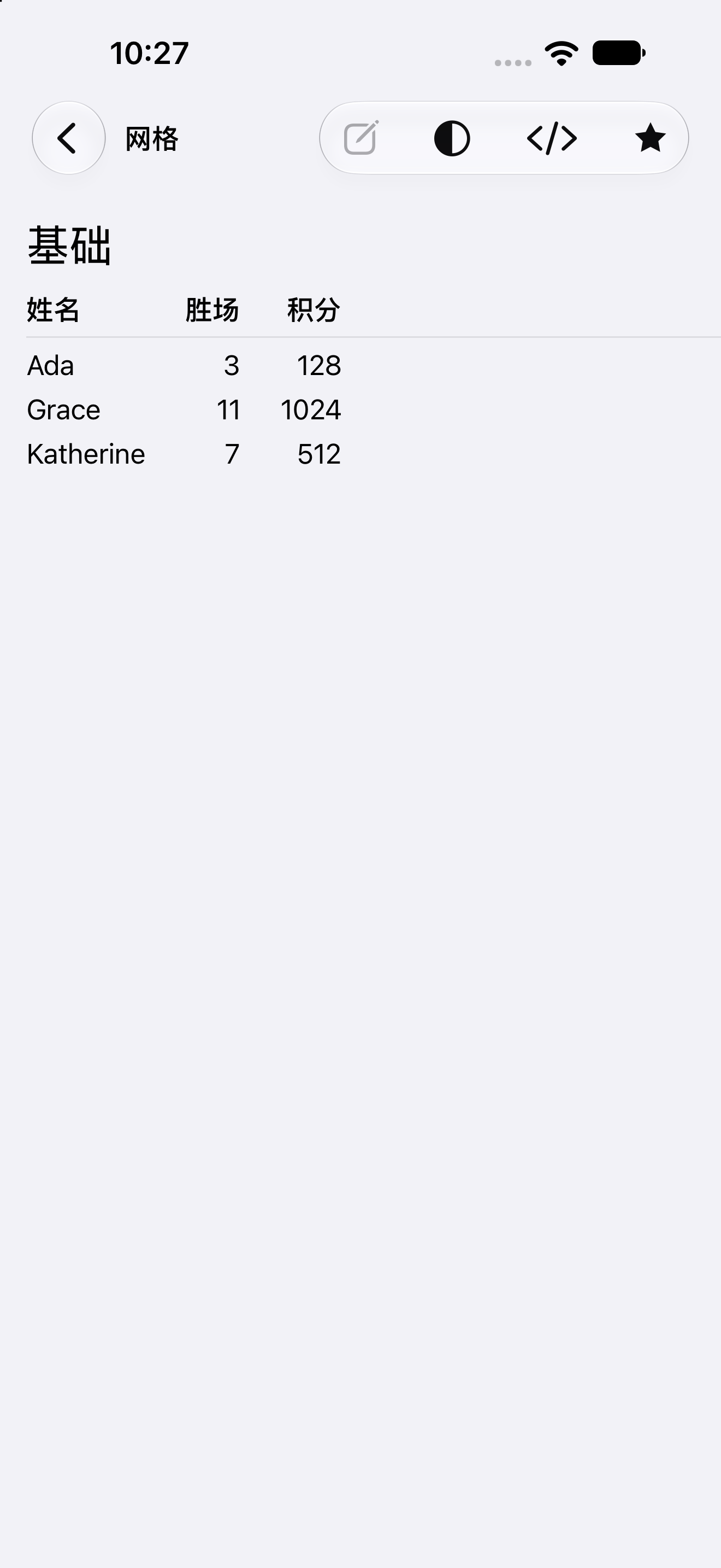网格 — iOS (UIKit) · iPhone
