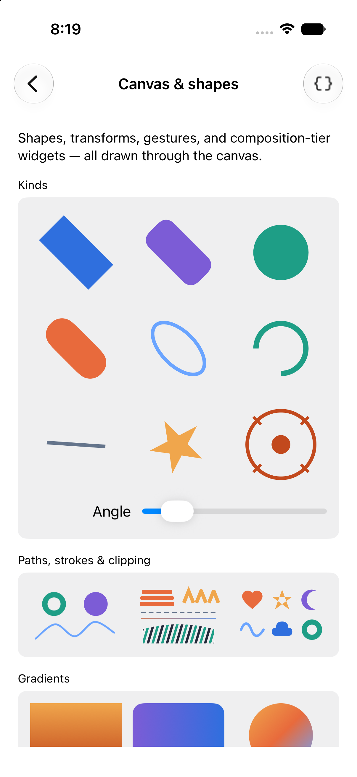 Canvas & shapes, iOS UIKit