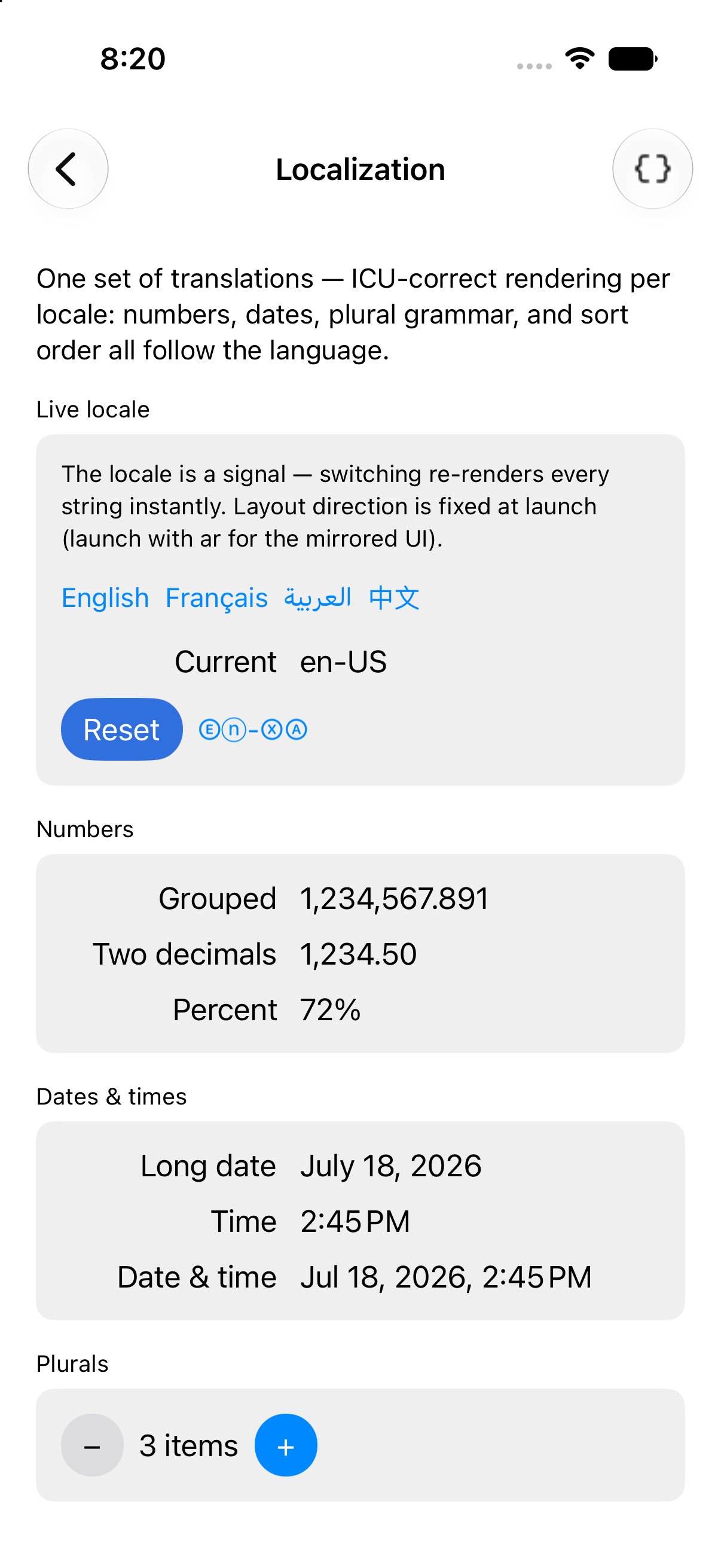 Localization, iOS UIKit