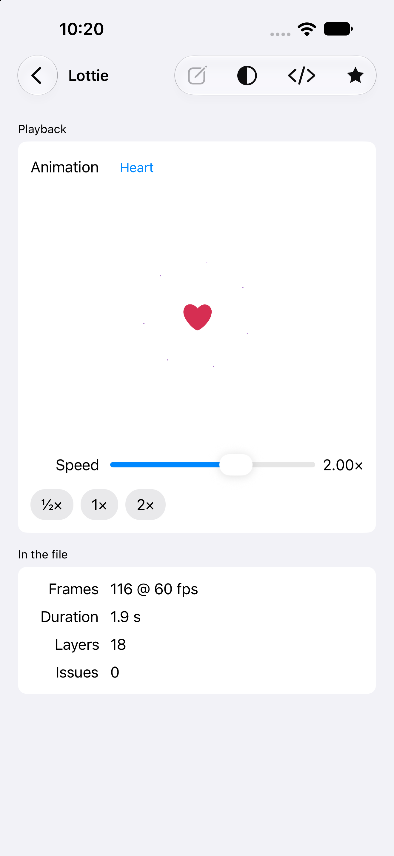 Lottie — iOS (UIKit) · iPhone