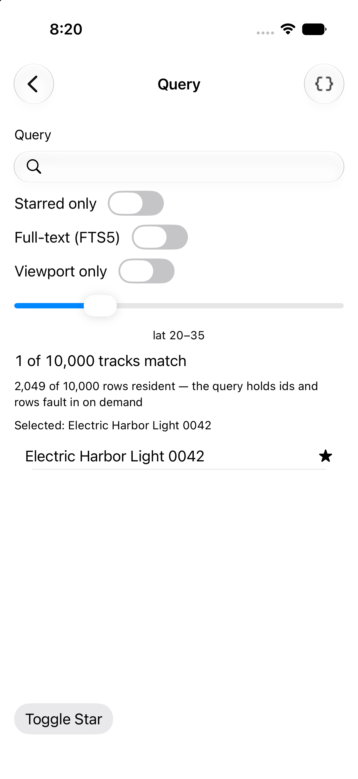 Query, iOS UIKit