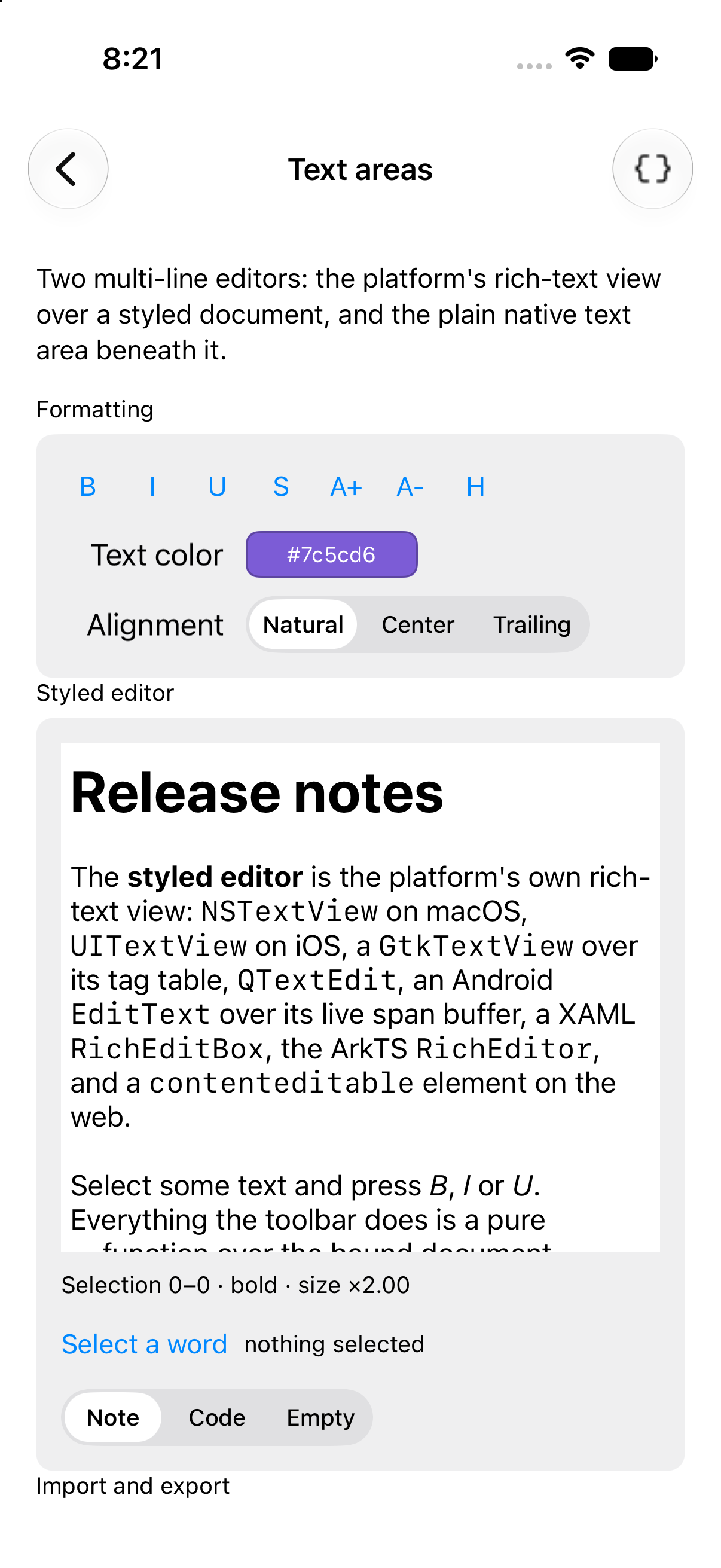 Text areas, iOS UIKit