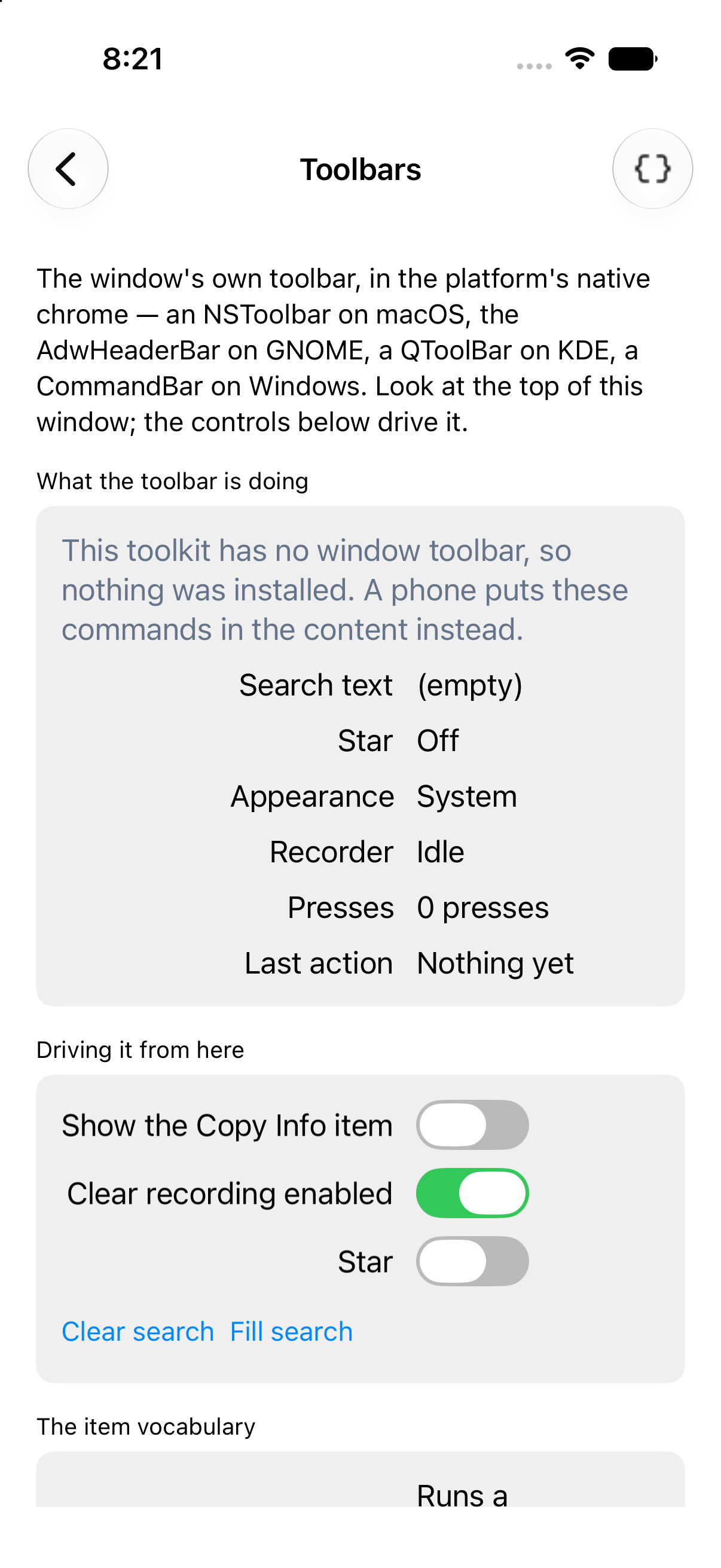 Toolbars, iOS UIKit