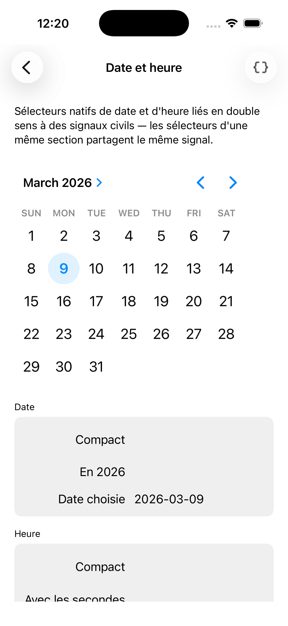 Dates — iOS (UIKit)