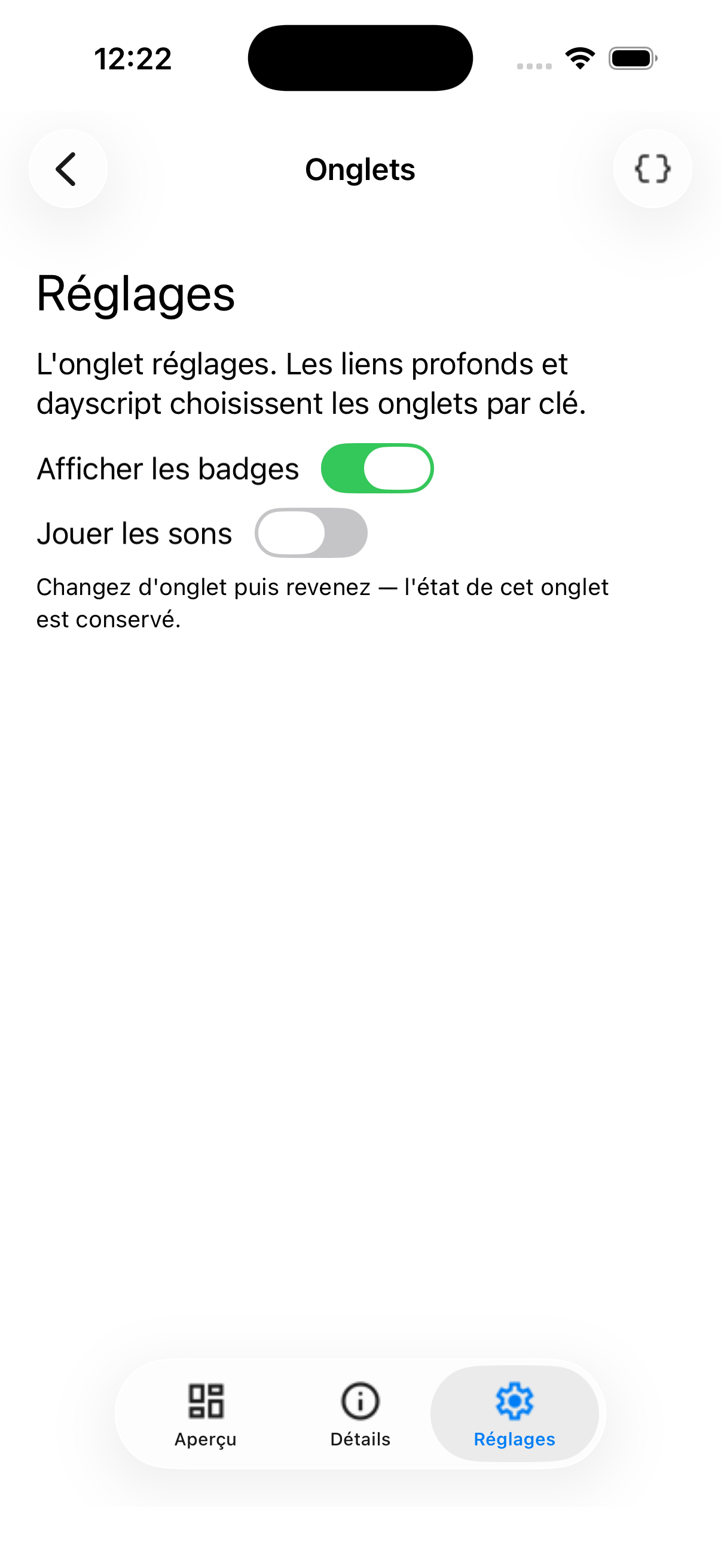 Tabs Three — iOS (UIKit)