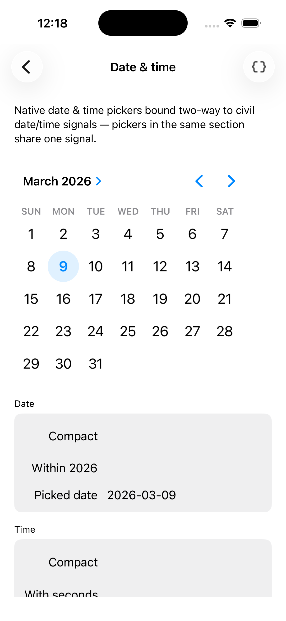 Dates — iOS (UIKit)