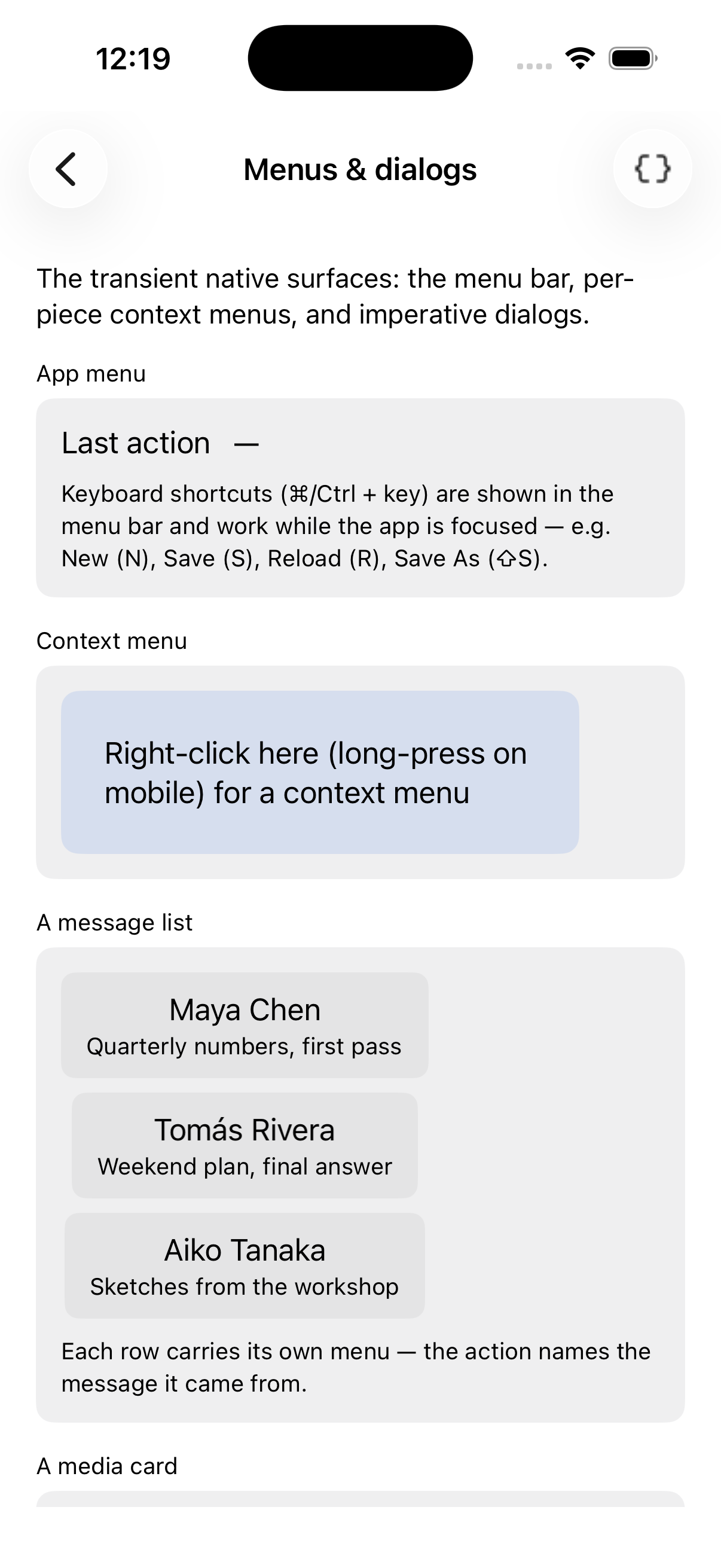 Menus — iOS (UIKit)