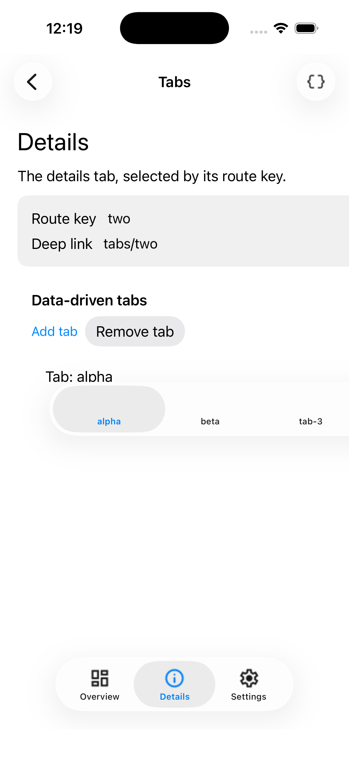 Tabs Two — iOS (UIKit)