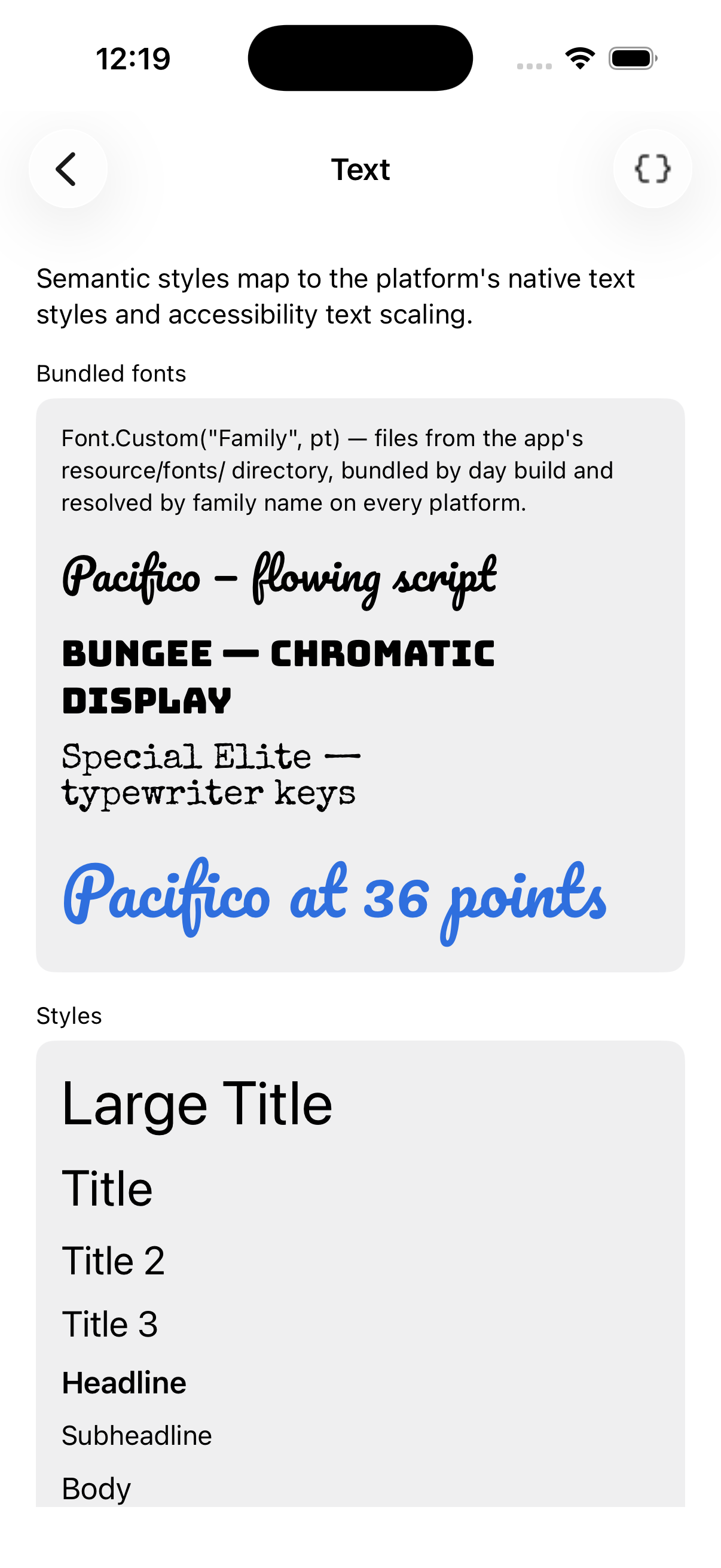 Text — iOS (UIKit)