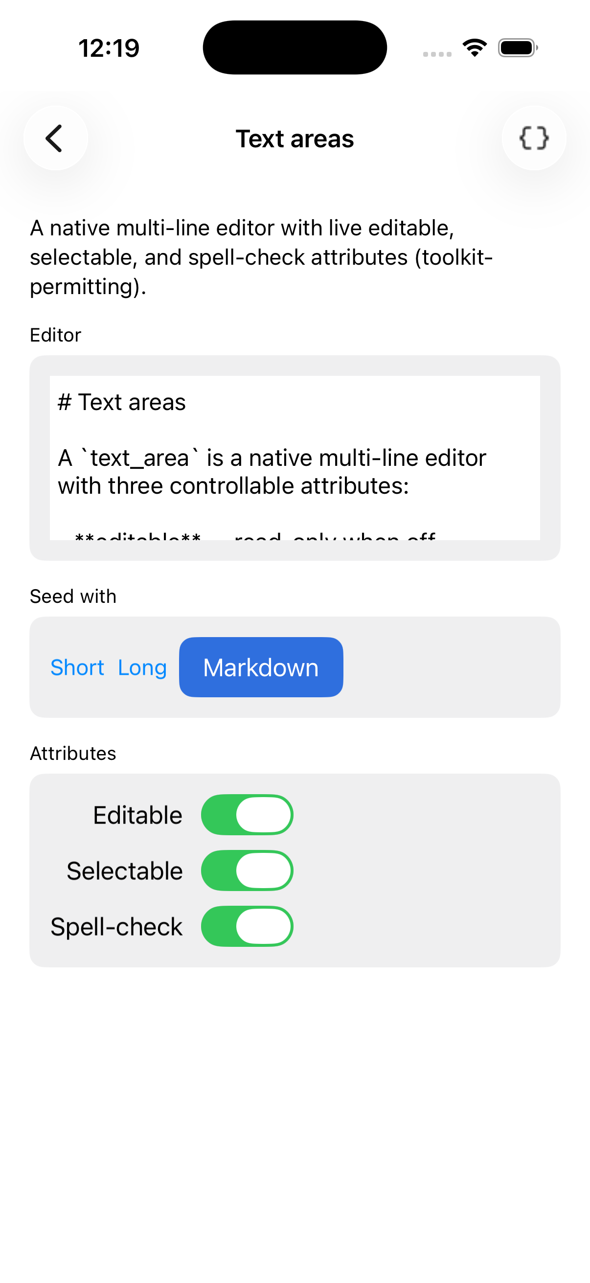 Textareas — iOS (UIKit)