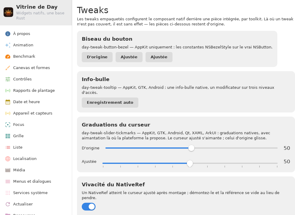 Tweaks — Linux (GTK 4 / GNOME)